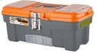 Ящик для инструментов Blocker 16 (с металлическим замком, серо-свинцовый/оранжевый)