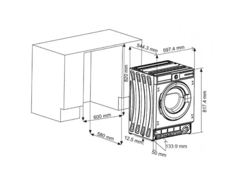 Встраиваемая стиральная машина Vestel WMBI7100T1W
