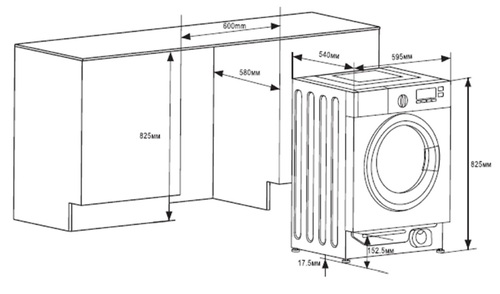 Встраиваемая стиральная машина Maunfeld MBWM148S
