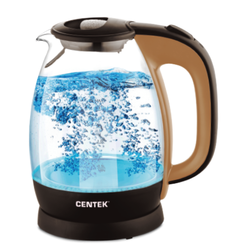 Чайник Centek CT-0056 (бежевый/кофе)