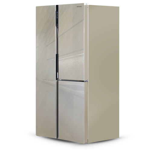 Холодильник Ginzzu NFK-610 (шампань стекло)