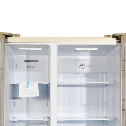 Холодильник Ginzzu NFK-610 (шампань стекло)