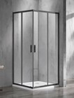 Душевой уголок Azario Milton AZ-ND1142 100x100x200 (угловой вход, 2 двери, стекло прозр. 6 мм, профиль черный)