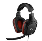 Гарнитура Logitech G332 Leatheratte (черный/красный)