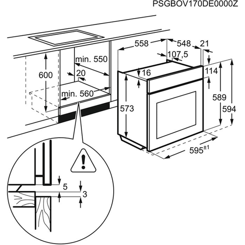 Встраиваемый духовой шкаф Electrolux EOD6C77WX