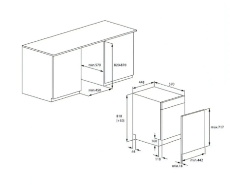 Встраиваемая посудомоечная машина Hotpoint HIS 2D87 D