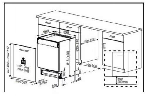 Встраиваемая посудомоечная машина Hotpoint-Ariston HI 4C56W