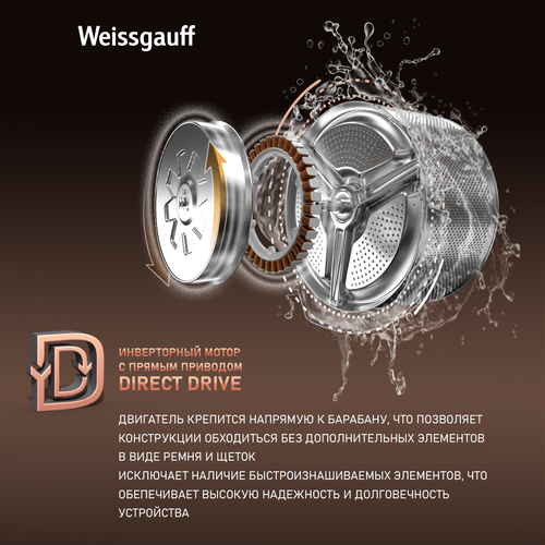 Стиральная машина Weissgauff WMD 58411 Direct Drive Inverter Premium Steam Stee