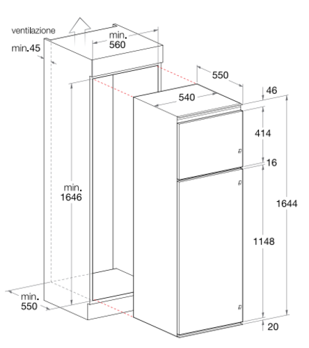 Gorenje rki2181a1 встраиваемый холодильник схема встраивания