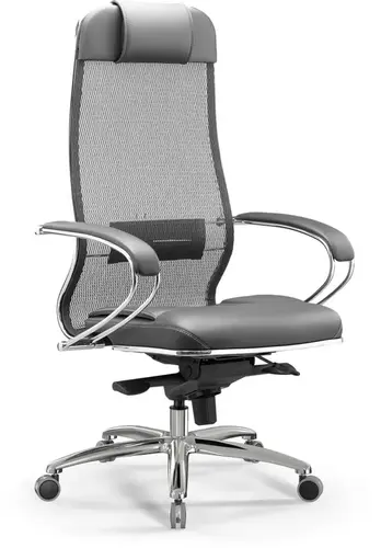 Кресло Метта SL-1.04 Infinity Easy Clean (сетка/экокожа/серый)