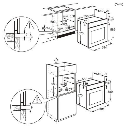 Встраиваемый духовой шкаф Electrolux KOD5C70BX