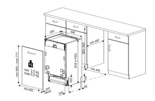 Встраиваемая посудомоечная машина Hotpoint-Ariston HIS 1C56W