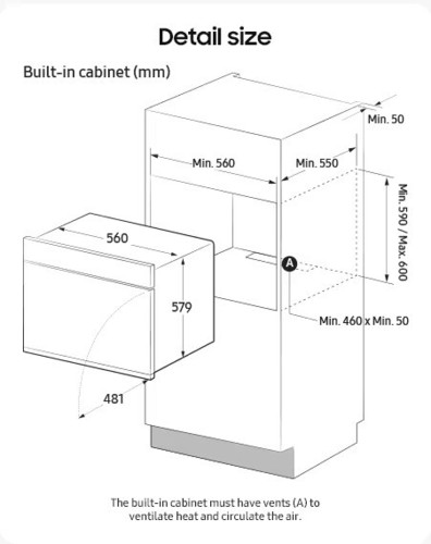 Встраиваемый духовой шкаф Samsung NV7B4120ZAW/WT