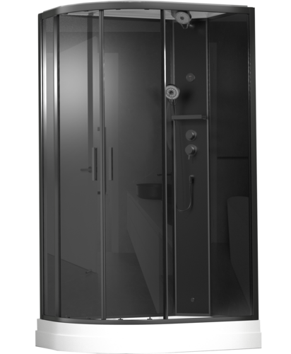 Душевая кабина Timo Premium ILMA Black 902 R 120x80x222