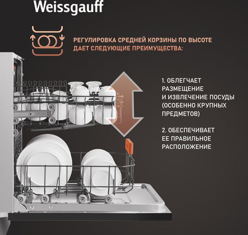 Встраиваемая посудомоечная машина Weissgauff BDW 4536 D Infolight