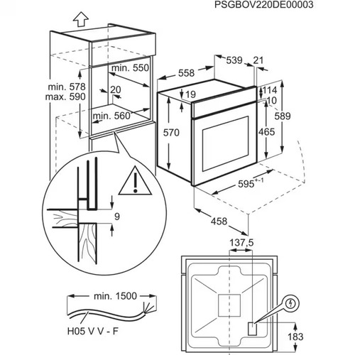 Встраиваемый духовой шкаф Electrolux EOD5H70BX