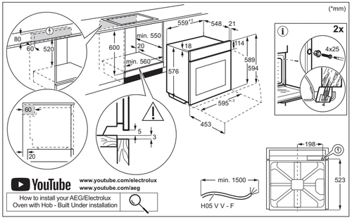 Встраиваемый духовой шкаф Electrolux EOD5H70Z