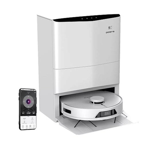 Робот-пылесос Polaris PVCRAC 7750 WIFI IQ Home (белый)