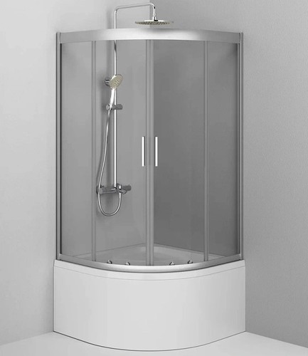 Душевой уголок AM.PM W90G-401A090WT Gem Deep 90х90 (стекло прозрачное, профиль серебристый)