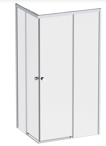 Душевой уголок AM.PM W94G-403-10080-MT X-Joy Square Slide 100х80 (мат хром, прозрачное)