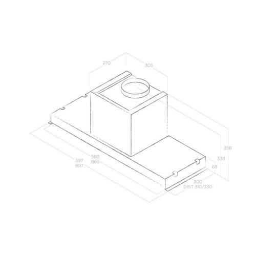 Вытяжка встраиваемая Elica Glass Out IX/A/60