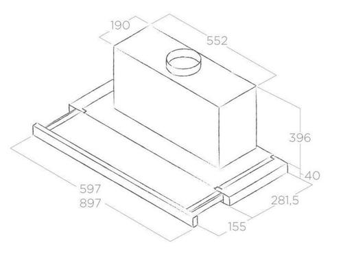 Вытяжка встраиваемая Elica Elite 35 GRIX/A/60
