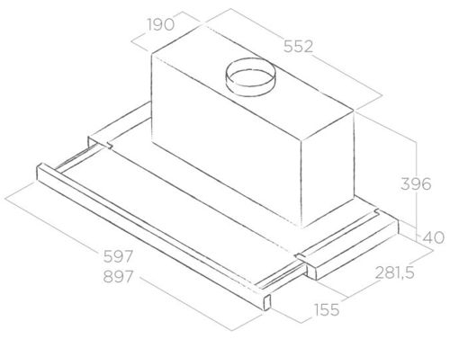 Вытяжка встраиваемая Elica Elite 35 GRIX/A/90