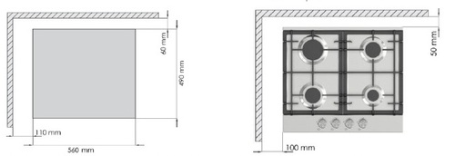 Газовая варочная панель Hyundai HHG 6438 BG