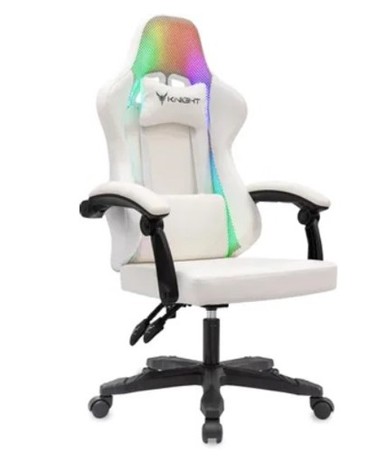 Кресло Knight  Wolf RGB (белый)