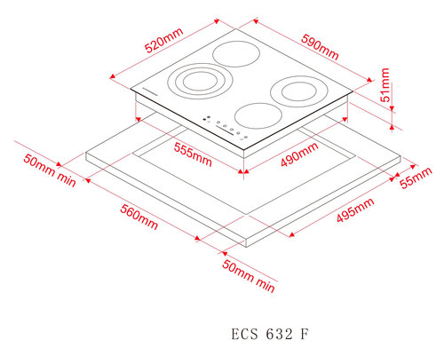 Электрическая варочная панель Kuppersberg ECS 632 F