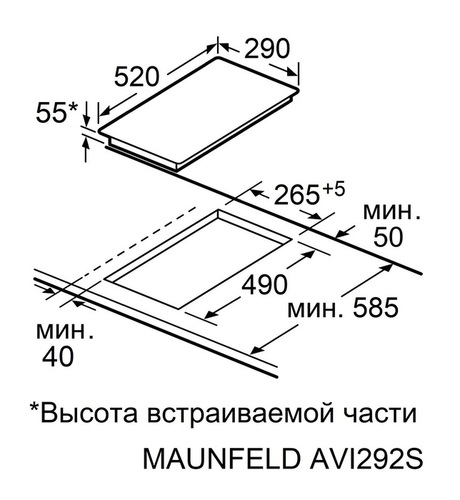 Электрическая варочная панель Maunfeld AVI292STBK