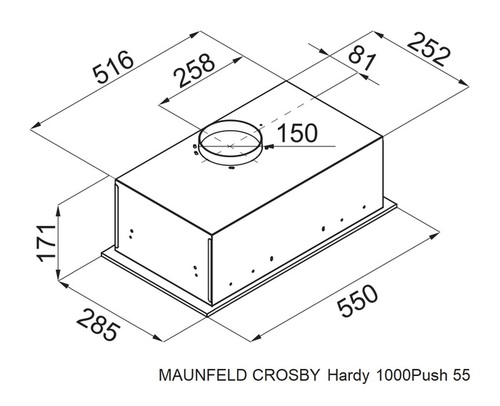 Вытяжка встраиваемая Maunfeld Crosby Hardy 1000 Push (белый)