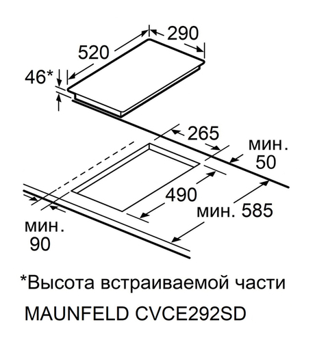 Электрическая варочная панель Maunfeld CVCE292SDBK