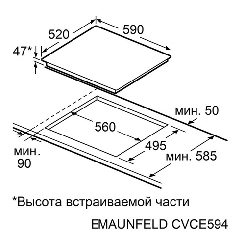 Электрическая варочная панель Maunfeld CVCE594PBK