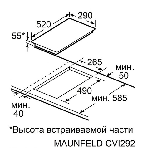 Электрическая варочная панель Maunfeld CVI292BG