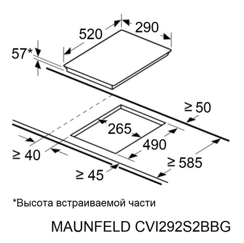 Электрическая варочная панель Maunfeld CVI292S2BWH