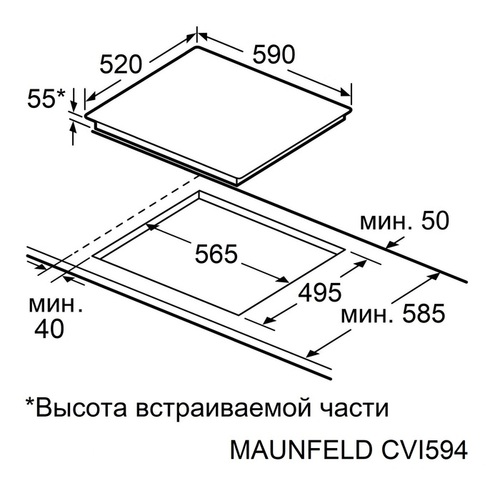 Электрическая варочная панель Maunfeld CVI594BG