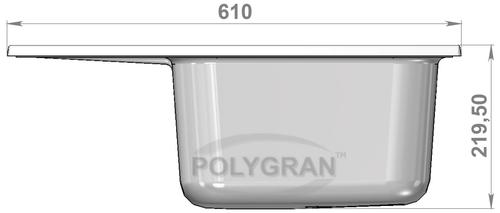 Мойка кухонная Polygran F-07 песочный