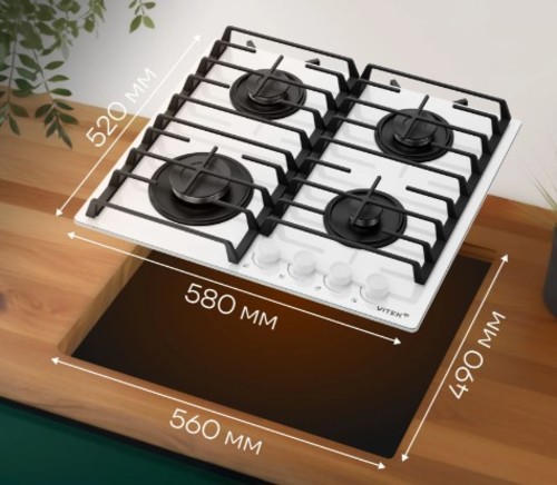 Газовая варочная панель Vitek VGH 6420 WG