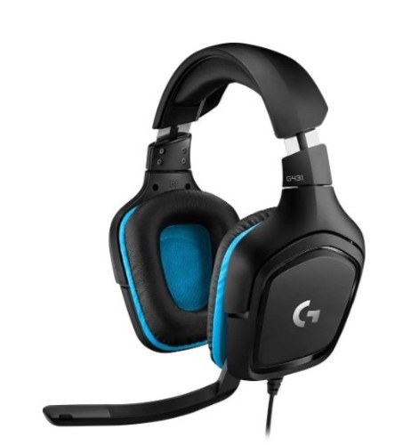 Гарнитура Logitech G431 (черный/синий)