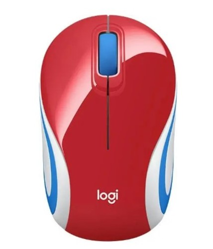 Мышь Logitech Mini M187 (красный/белый)