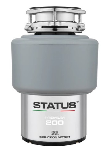 Измельчитель пищевых отходов Status Premium 200 (серебристый матовый/серый)