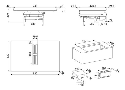 Электрическая варочная панель Smeg HOBD382MB2