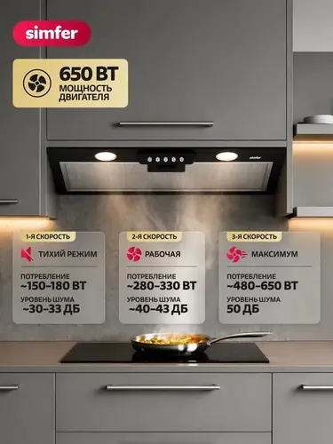 Вытяжка встраиваемая Simfer SM55B