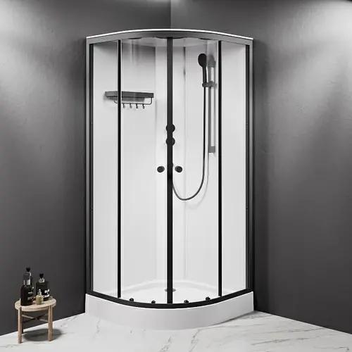 Душевая кабина AM.PM W94C-401-090BT X-Joy 90x90 (профиль мат. черный, стекло прозрачное)