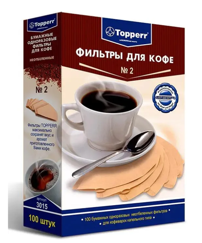 Фильтр для кофеварок Topperr 3015 (бумажные одноразовые фильтры)