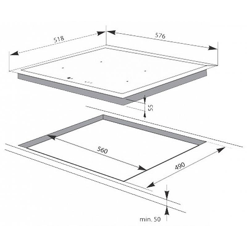 Индукционная варочная панель схема встраивания - 81 фото