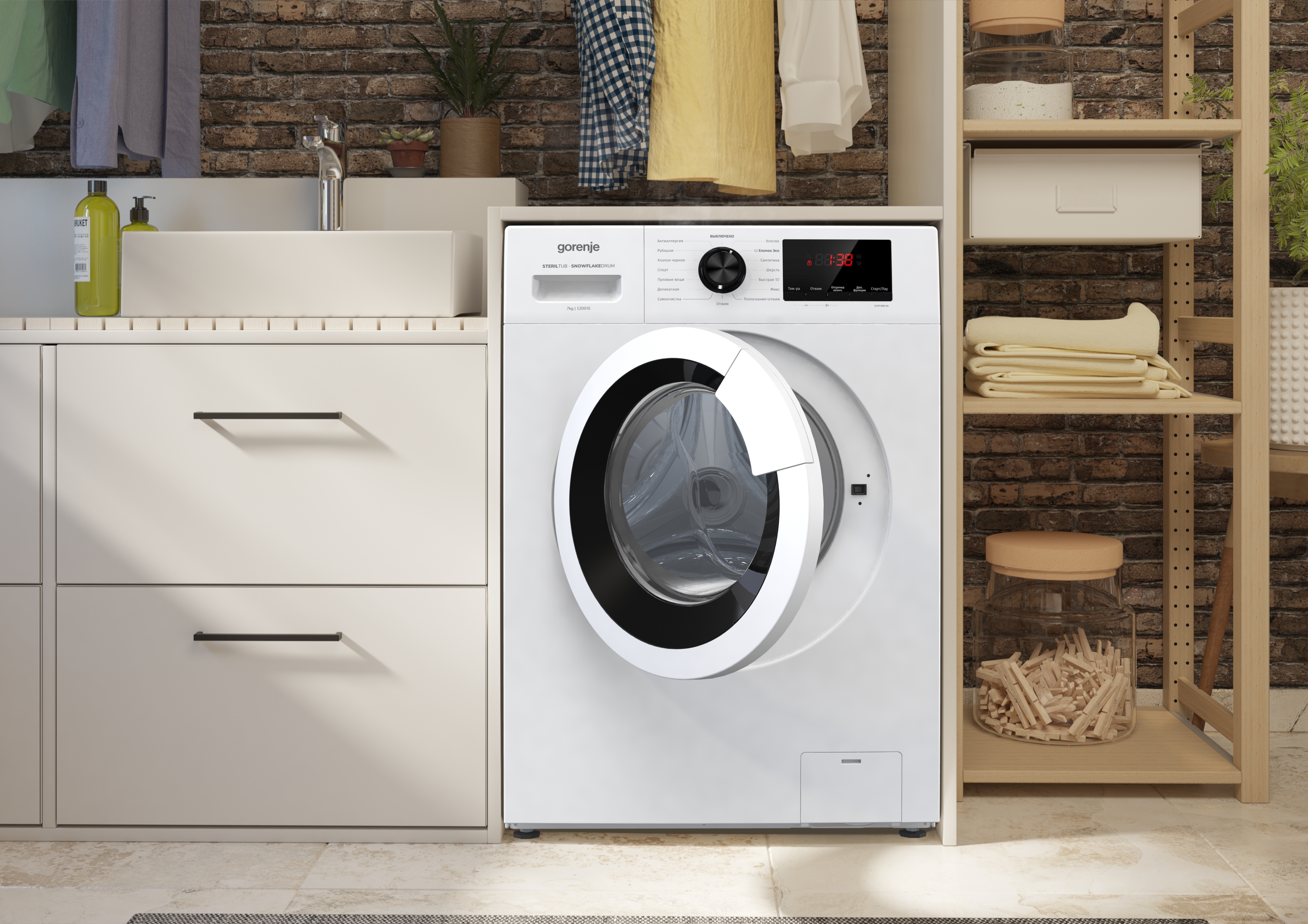 Купить стиральную машину Gorenje WHE72S3 в Санкт-Петербурге: цена, отзывы,  фото - Вмагазине.ру